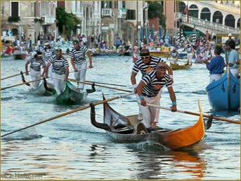 Historische Regatta von Venedig, Regata Storica, das Rennen der Gondolini-Doppelruderer