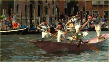 Regata Storica Venedig: Das Rennen der Pupparini mit zwei Ruderern