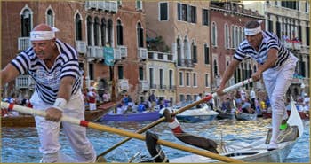 La Regata Storica, la Régate Historique de Venise, régate des Gondolini