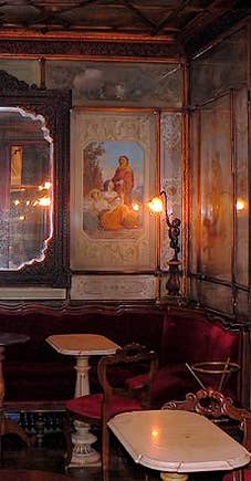 Un salon du Café Florian à Venise