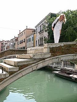 Ponte Chiodo Rio de San Felice pont sans parapets dans le Cannaregio à Venise