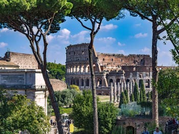 Le Colisée à Rome en Italie, l'amphithéâtre Flavien