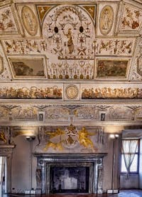 Salle de la Bibliothèque, fresques de Luzio Luzi Château Saint-Ange, le Castel Sant'Angelo à Rome