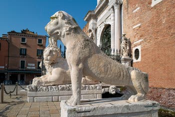Lion of the island of Delos in Greece, from the school of Naxos, in front of the Arsenal of Venice.