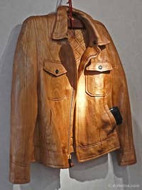 Livio de Marchi carved jacket, made entirely of wood in Venice