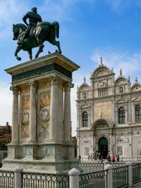 Statue équestre de Bartolomeo Colleoni par Alessandro Leopardi et Andrea Verrocchio à Venise