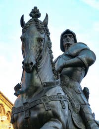 Equestrian statue of Bartolomeo Colleoni by Alessandro Leopardi and Andrea Verrocchio in Venice