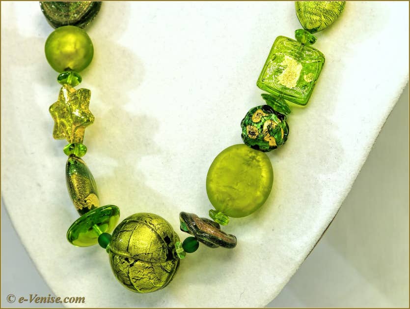 Marco Franzato Vitraux, perles, colliers bijoux en verre de Murano à Venise