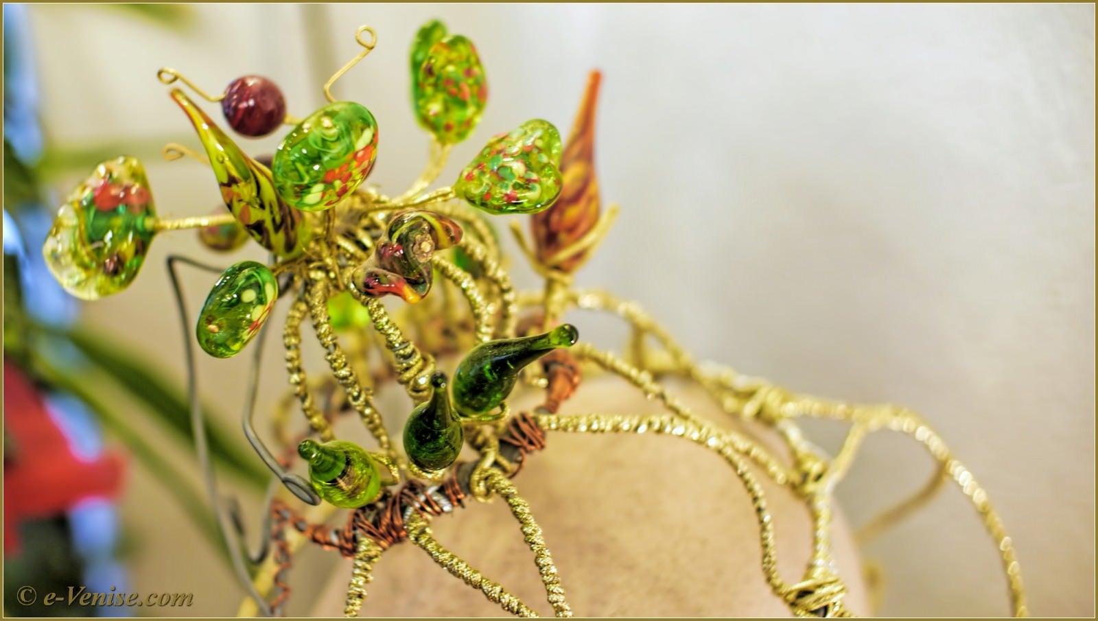 Collier Africain En Perles De Pâte De Verre Murano De Venise - Style Ethnique, Perles Multicolores - Occasion