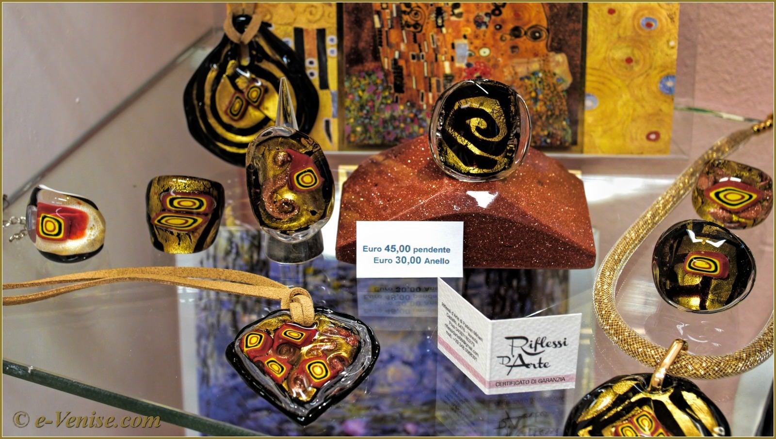 Miriam Paodan Rings Pendants Glass Murano Venice Italy