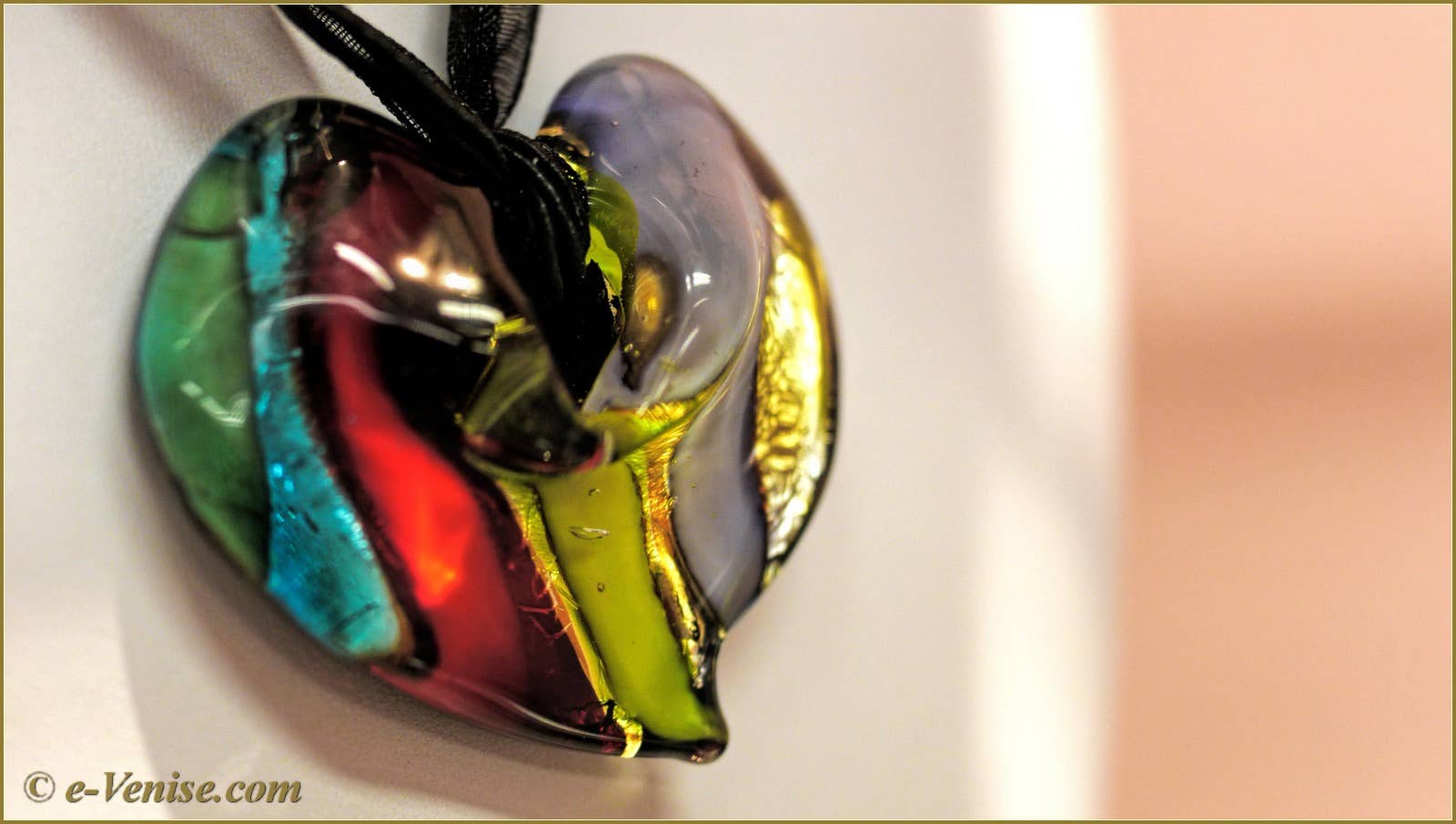 Pendentif Vintage Perle De Verre De Murano - 18 Mm, 8 Grammes, Multicolore