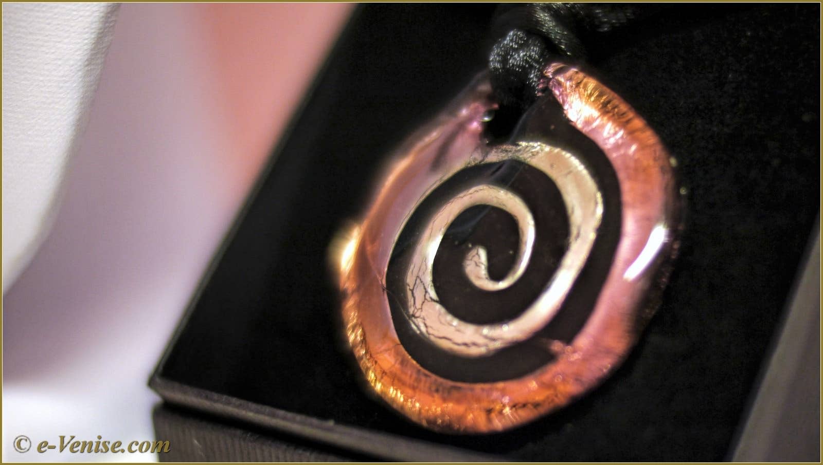 Pendentif Traditionnel Verre De Murano - Orange - Fabriqué à Venise - N°5564
