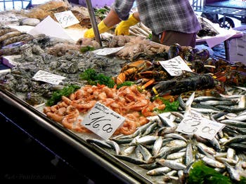 Der Fischmarkt von Rialto, die Pescheria in Venedig