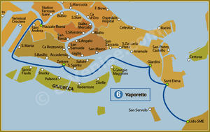 Ligne 6 du Vaporetto à Venise